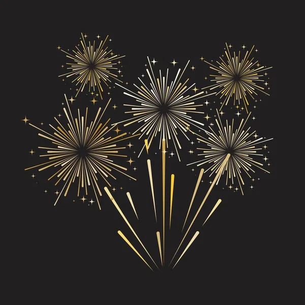 Ilustración del icono del vector de fuegos artificiales — Vector de stock