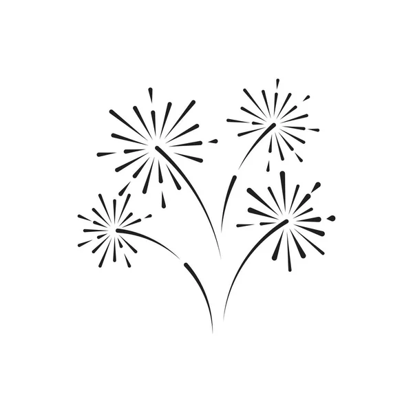 Illustrazione icona vettoriale fuochi d'artificio — Vettoriale Stock