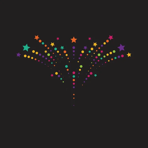 Ilustración del icono del vector de fuegos artificiales — Vector de stock