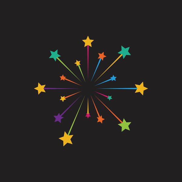 Firework vector icon illustration