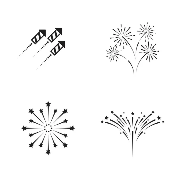 Illustration d'icône vectorielle de feu d'artifice — Image vectorielle