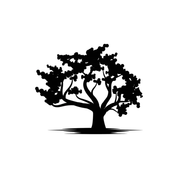 Eiche Baum Symbol Vektor Illustration Design Logo — Stockvektor