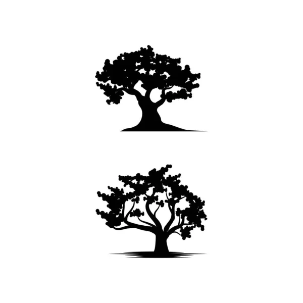 Eiche Baum Symbol Vektor Illustration Design Logo — Stockvektor