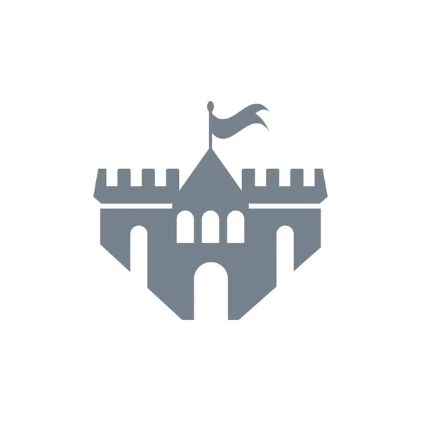 Ikona zamku Wektor Projekt ilustracji Logo — Wektor stockowy