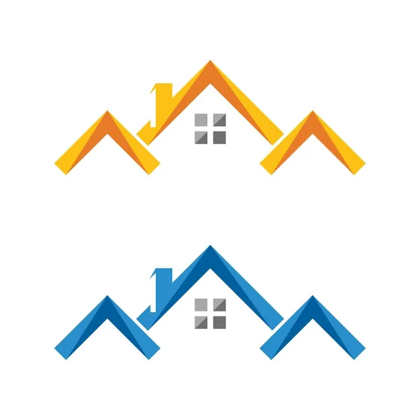 Ingatlan- és építőipari logó kialakítása — Stock Vector