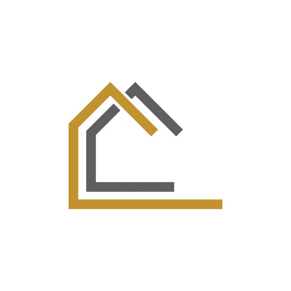 Návrh loga stavby a nemovitostí — Stockový vektor