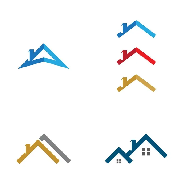 Logodesign für Immobilien und Bauwesen — Stockvektor