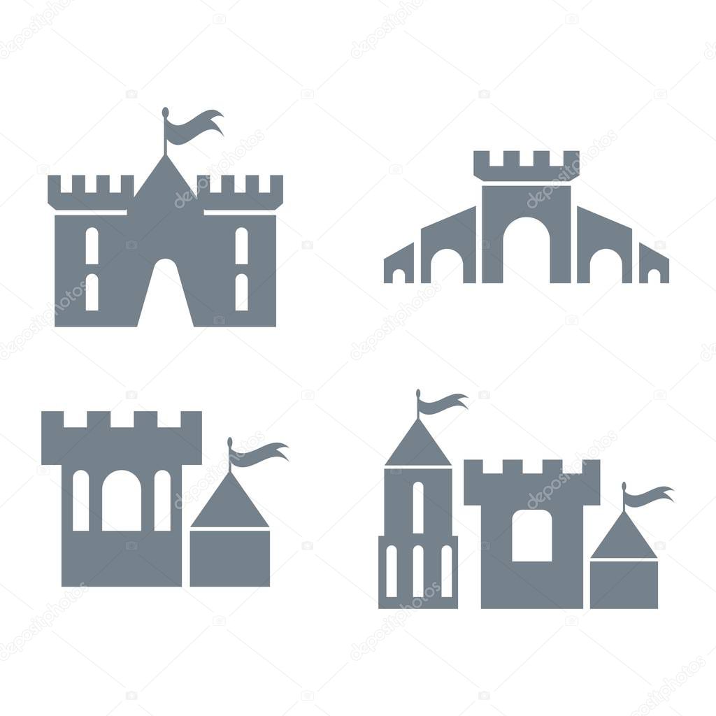 Castle icon Vector Illustration design Logo template