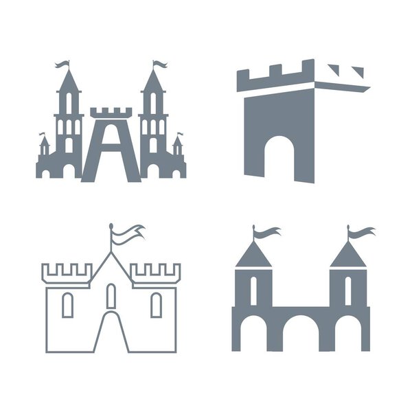 Логотип векторной иллюстрации замка
 