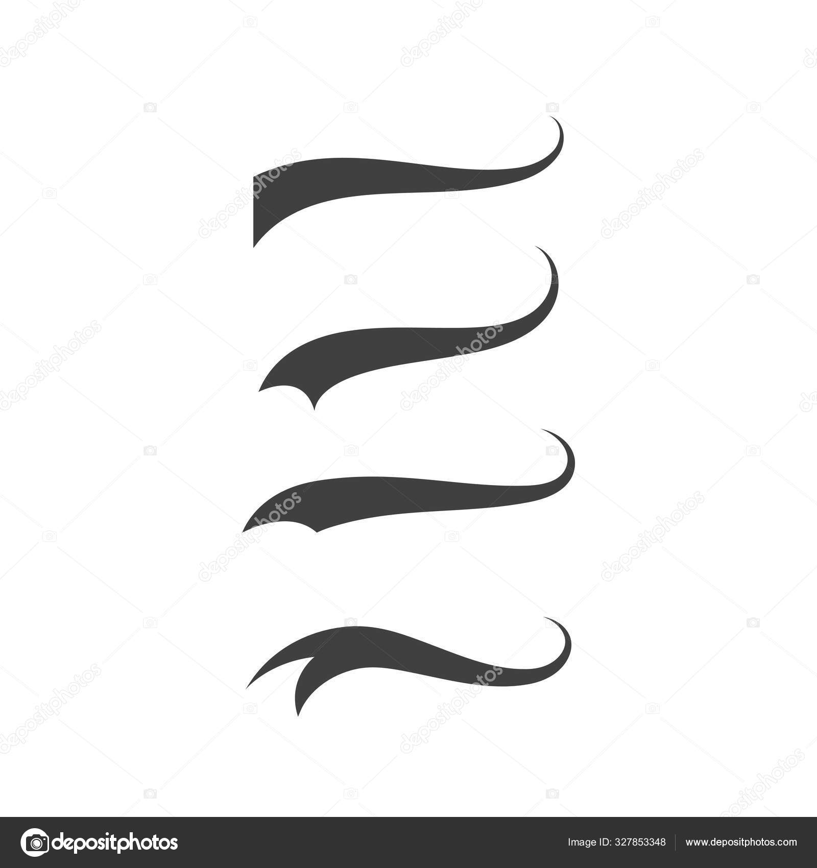 Swash and swooshes tails design Royalty Free Vector Image