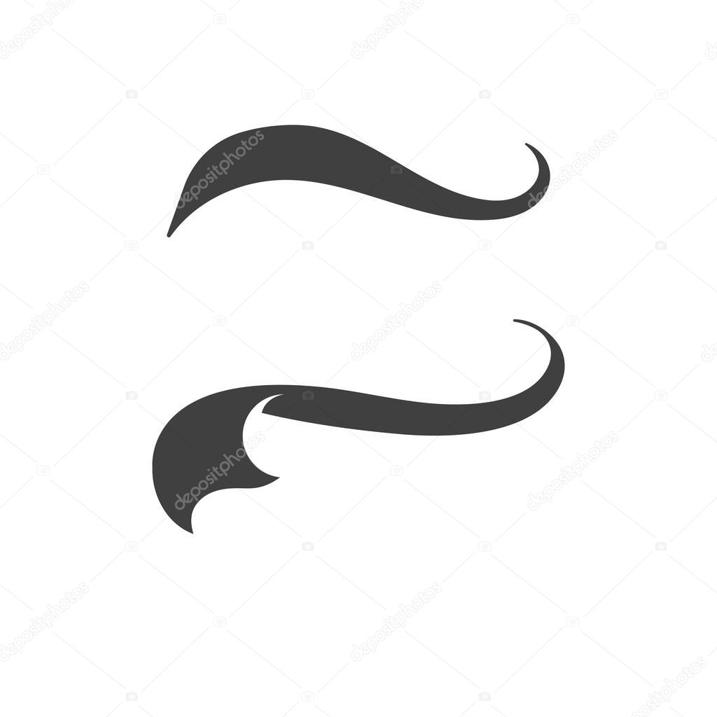 Swash and swooshes tails design template