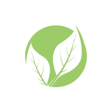 Vegan simgesi Vektör İllüstrasyon Tasarımı Logosu 