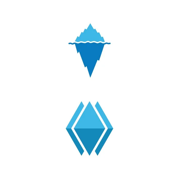 Icono de Ice Berg Vector Diseño de Ilustración Logo — Vector de stock