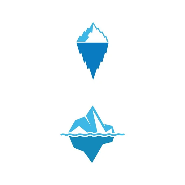 Buz Bergi simgesi Vektör İllüstrasyon Tasarımı Logosu — Stok Vektör