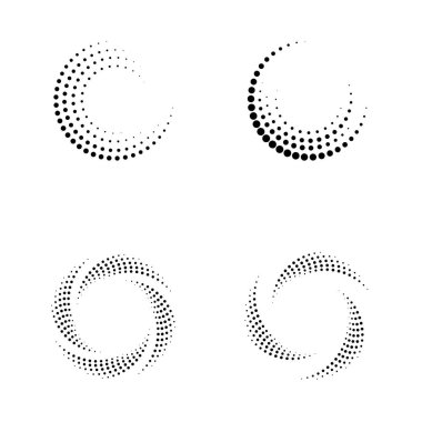 Yarı Ton Simgesi Vektör İllüstrasyon Tasarım Logosu