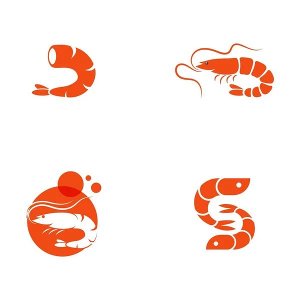 Illustration d'icône vectorielle crevettes — Image vectorielle