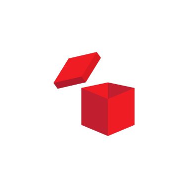 Hediye kutusu simgesi Vektör İllüstrasyon Tasarım Logosu