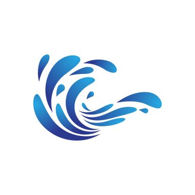 Su dalgası simge vektörü