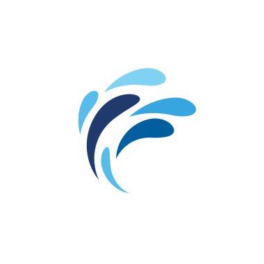 Su dalgası simge vektörü