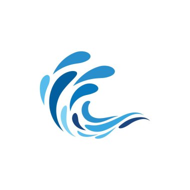 Su dalgası simge vektörü