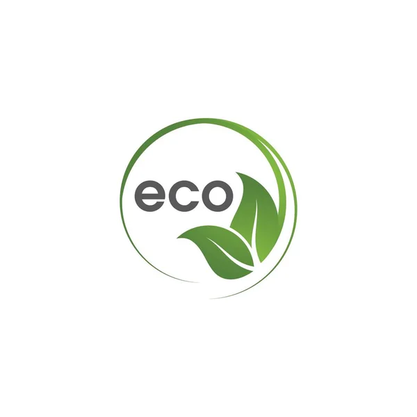 Eco of green Écologie des feuilles d'arbre — Image vectorielle