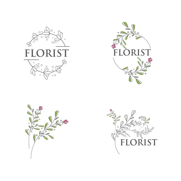 Belleza florista vector icono de diseño — Vector de stock