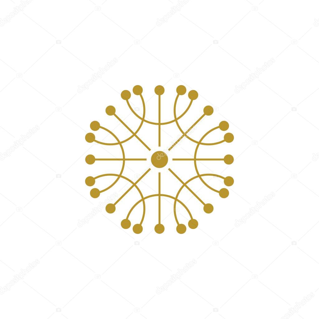 Dandelion vector icon design template