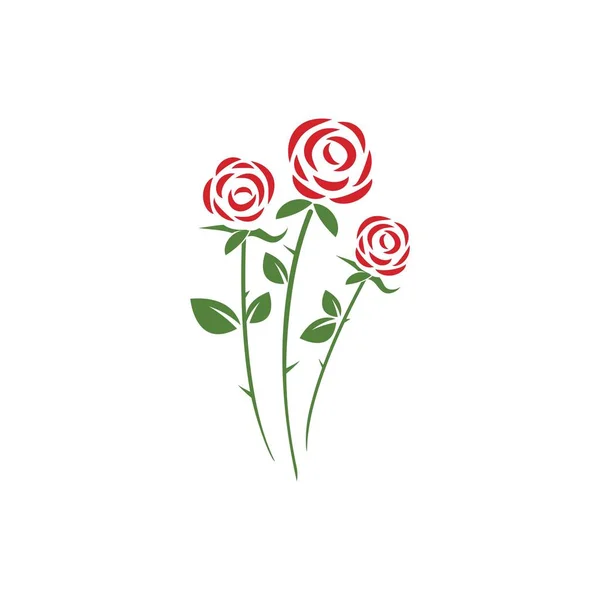 Belleza rosa flor vector icono — Vector de stock