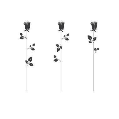 Güzellik gülü çiçek vektör simgesi