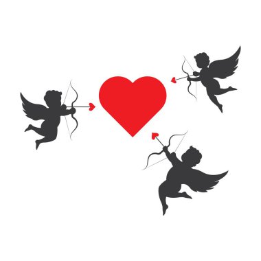 Angel Love Vector icon illustration clipart