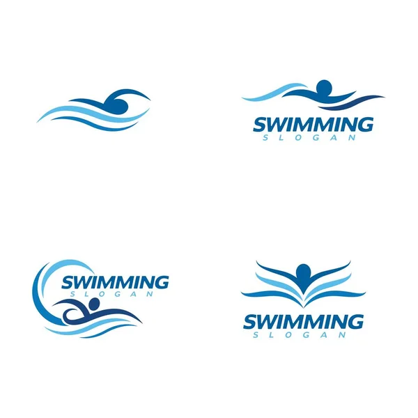 Nuoto vettoriale illustrazione icona — Vettoriale Stock
