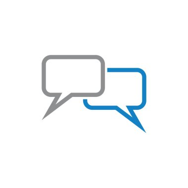 Buble sohbet simgesi Vektör İllüstrasyon Tasarım Logosu 