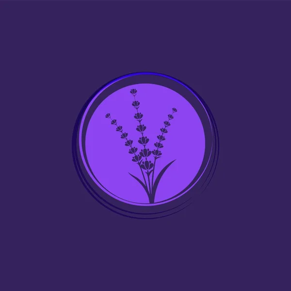 Lavendel blomma vektor ikon illustration — Stock vektor