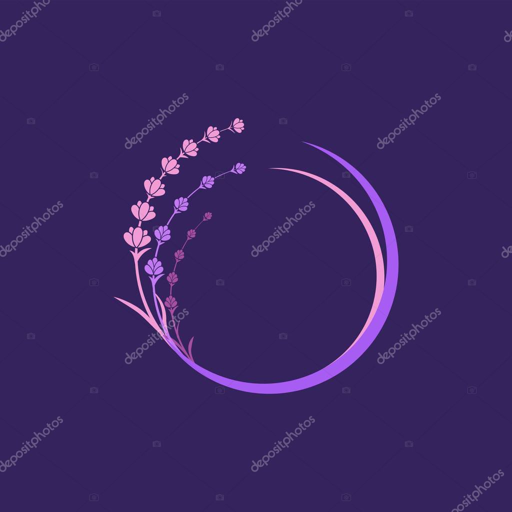Lavender flower Vector icon illustration design Template