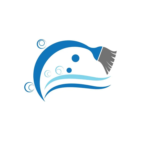 Icône de nettoyage Vector Illustration design Logo — Image vectorielle