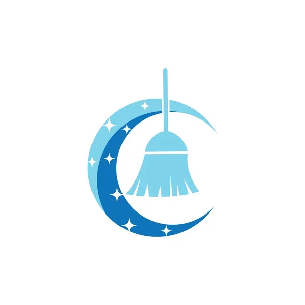 Ikona czyszcząca Wektor Projekt ilustracji Logo — Wektor stockowy