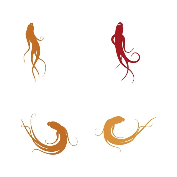 Illustration des Ginseng-Vektorsymbols — Stockvektor