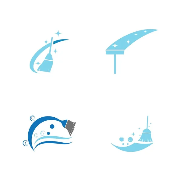 Icono de limpieza Vector Diseño de ilustración Logo — Vector de stock