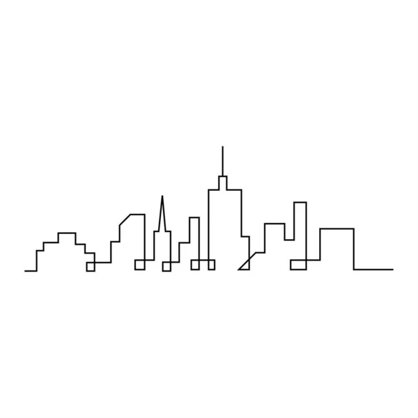 City skyline vector silhouette — Stock Vector