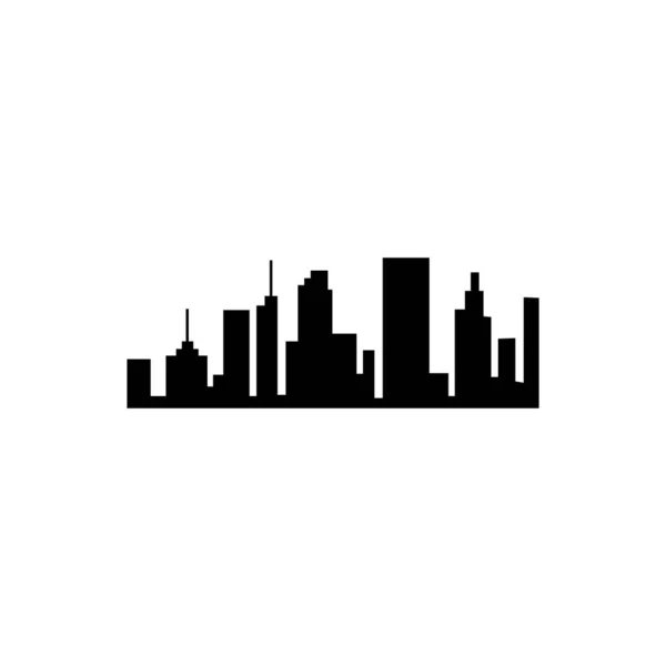 Stad skyline vector silhouet — Stockvector