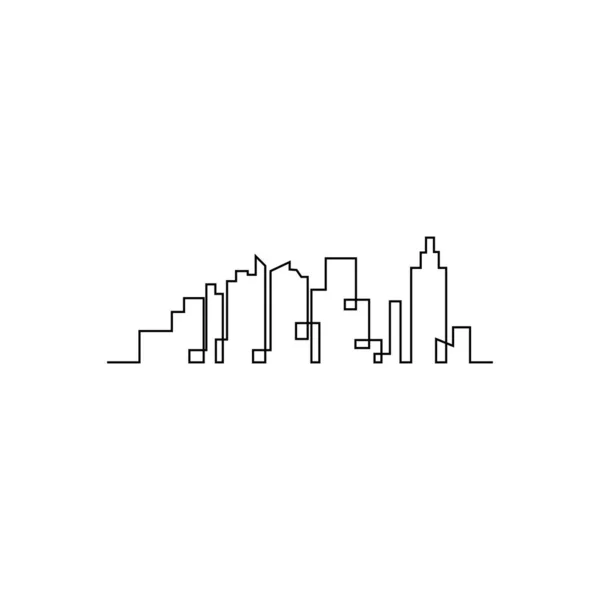 Stad skyline vector silhouet — Stockvector