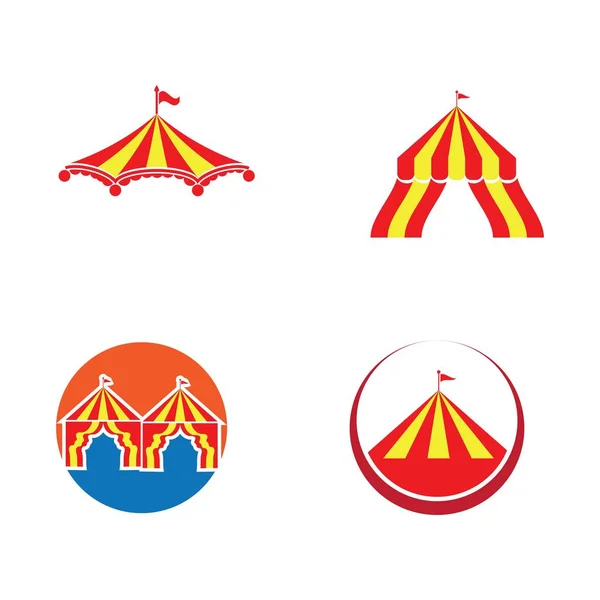 Nastavit ikonu cirkusu Vektorové ilustrace Logo — Stockový vektor