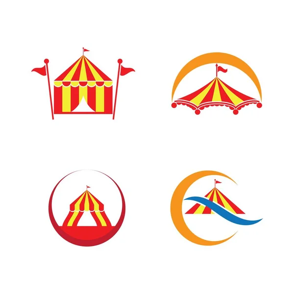 Nastavit ikonu cirkusu Vektorové ilustrace Logo — Stockový vektor