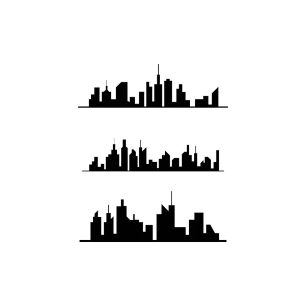 Stadens skyline vektor silhuett — Stock vektor