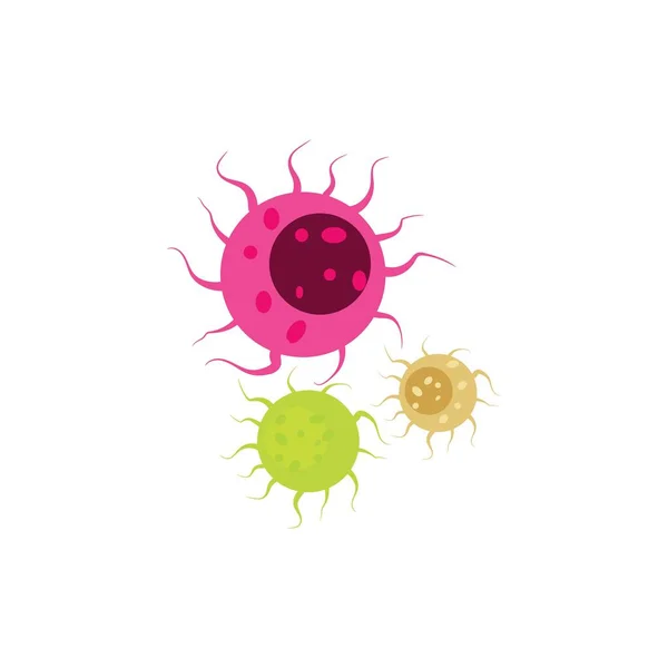 Icono de ilustración de vector de virus — Vector de stock