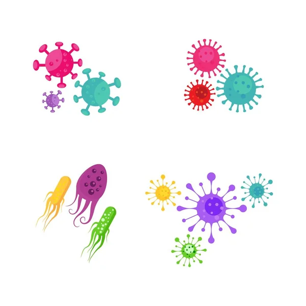 Icono de ilustración de vector de virus — Vector de stock