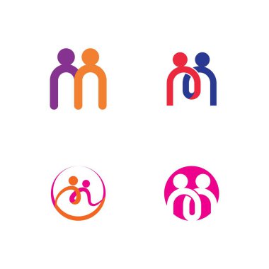 M harfi logo şablonu