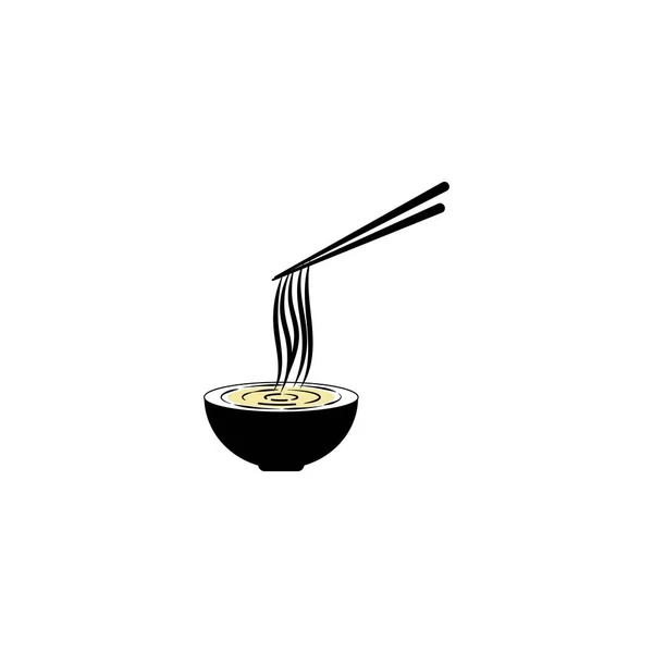 Icono de fideos Vector Diseño de ilustración Logotipo — Archivo Imágenes Vectoriales