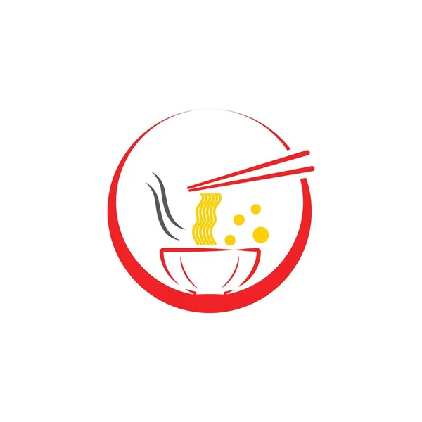 Icono de fideos Vector Diseño de ilustración Logotipo — Archivo Imágenes Vectoriales