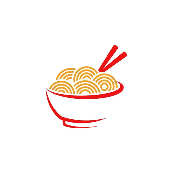 Nudlar mat tecken symbol illustration — Stock vektor